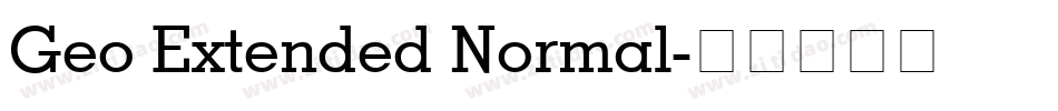 Geo Extended Normal字体转换